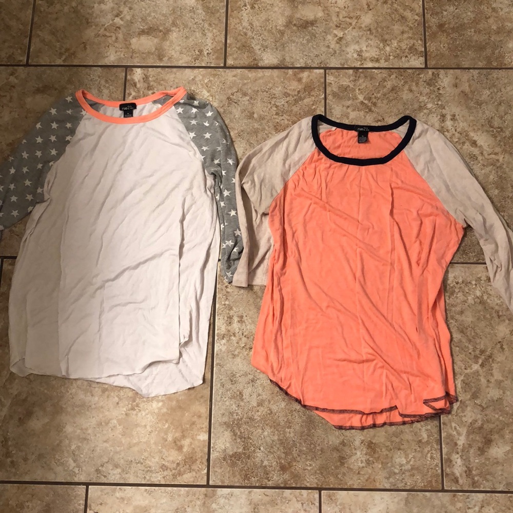 two baseball tees